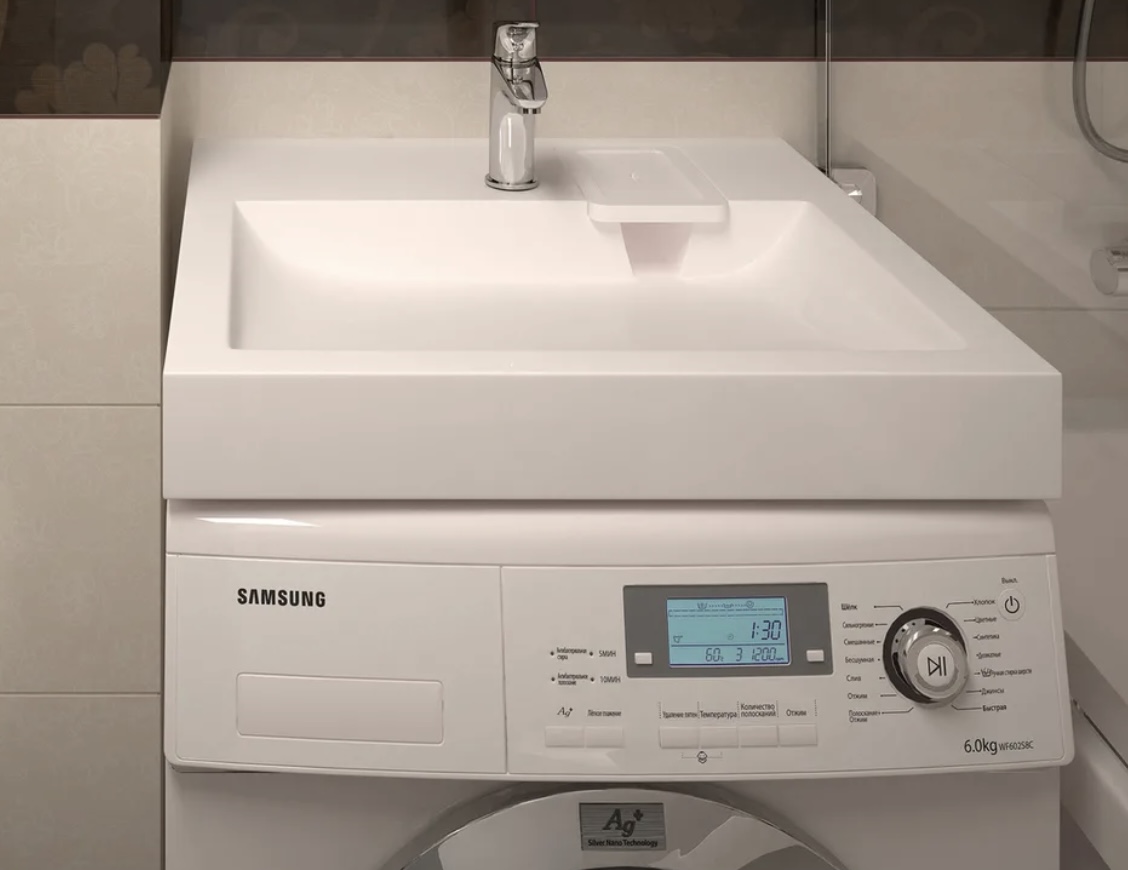 Установка умывальника над стиральной машиной Монтаж умывальника над стиральной машиной